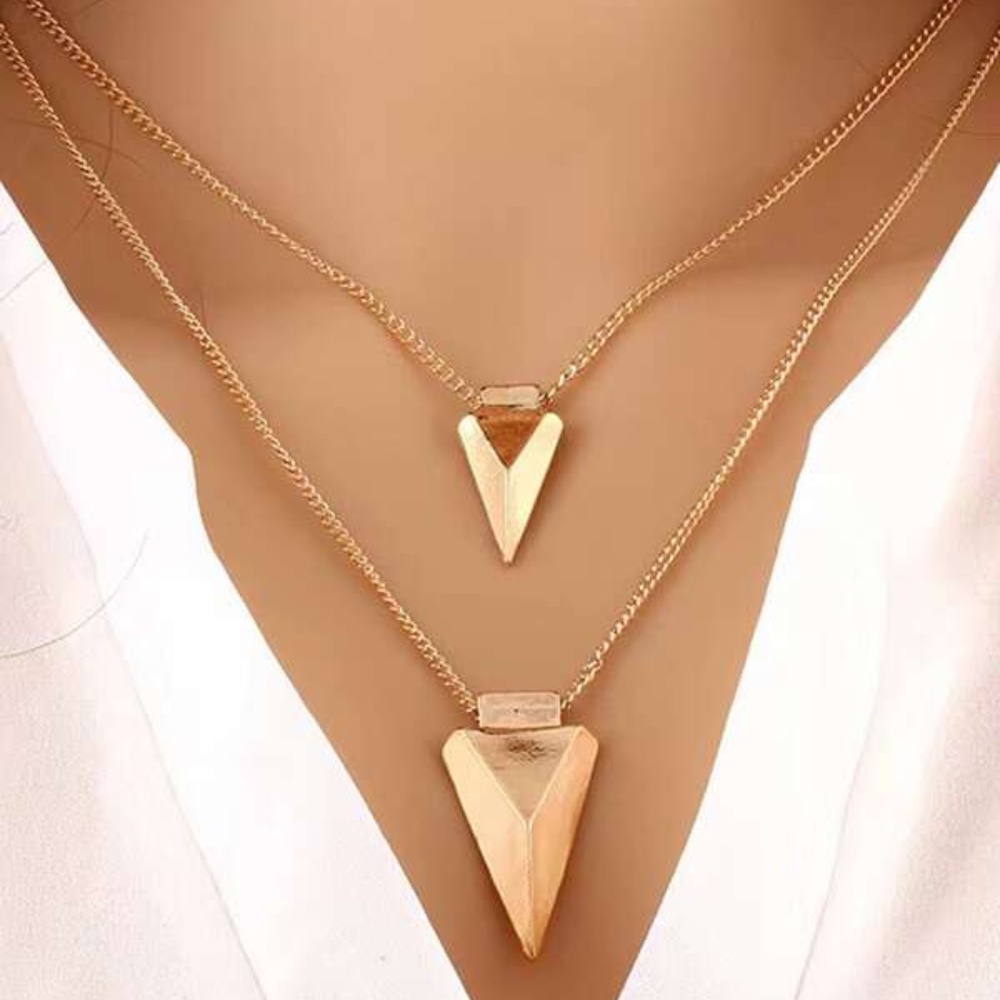 Layered Arrow Gold Necklace